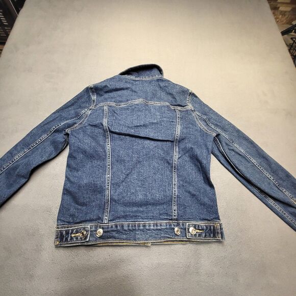 Signature Levi Jean Jacket Womens S Blue Denim Trucker - Picture 8 of 9